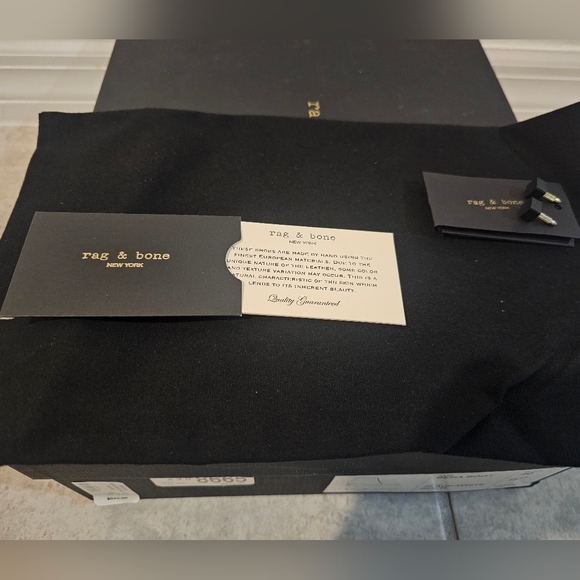 NIB Rag & Bone Beha Boot: Black & White Snake print Size: 10 - Picture 11 of 12